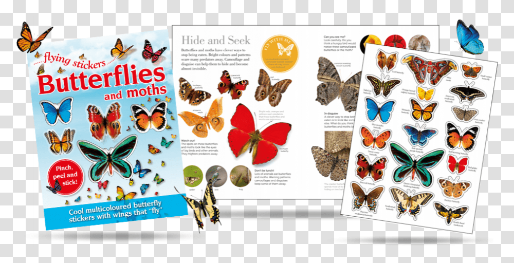 Butterflies Flying Stickers Milkweed Butterflies, Advertisement, Poster, Flyer, Paper Transparent Png