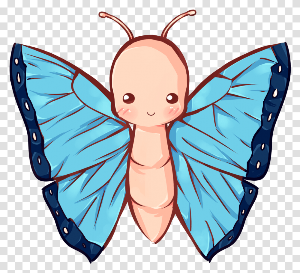 Butterflies Kawaii Butterfly Kawaii, Angel, Archangel Transparent Png