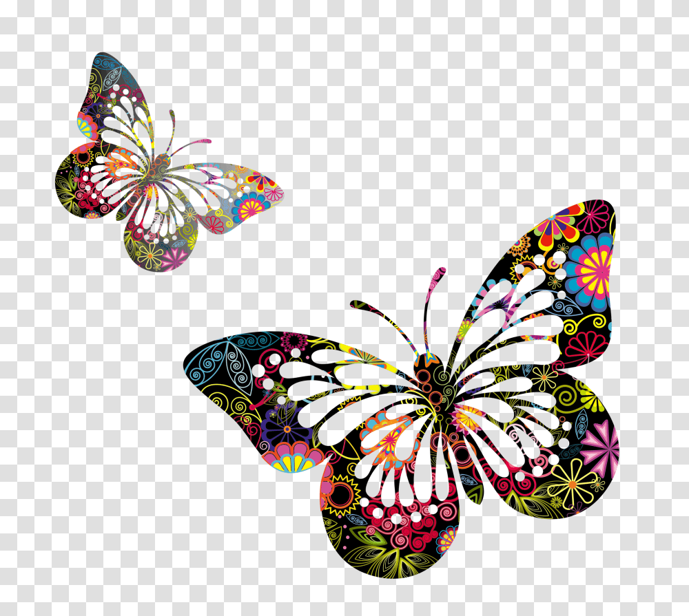 Butterflies Vector, Doodle, Drawing Transparent Png