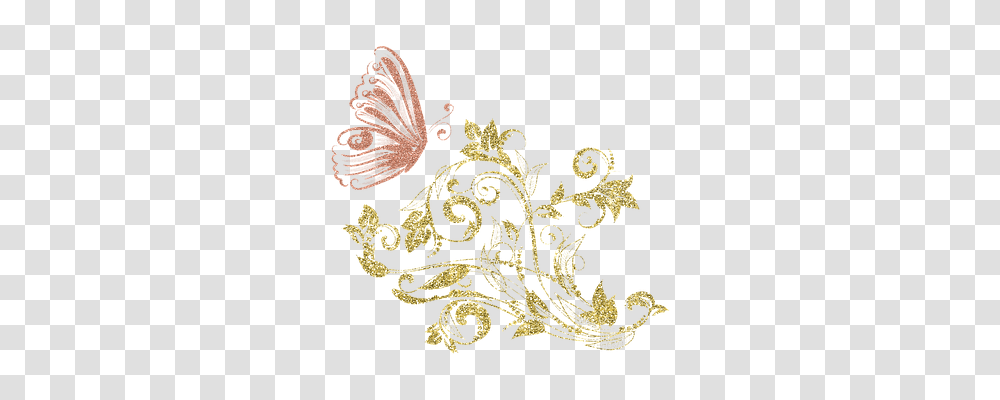 Butterfly Floral Design, Pattern Transparent Png