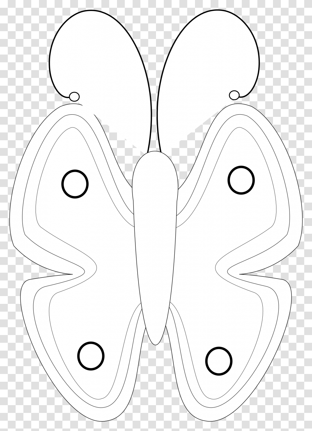 Butterfly 56 Black White Line Butterfly, Label, Pattern, Stencil Transparent Png