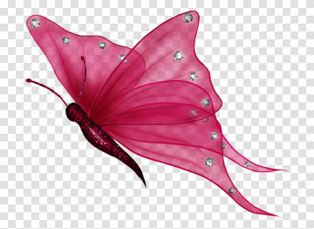 Butterfly Background Clipart Background Pink Butterfly, Animal, Invertebrate, Insect, Flower Transparent Png