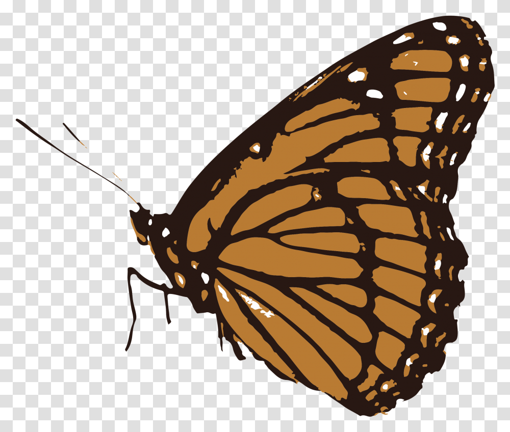 Butterfly Black And White Smile Butterfly Clipart Black And White, Insect, Invertebrate, Animal, Monarch Transparent Png