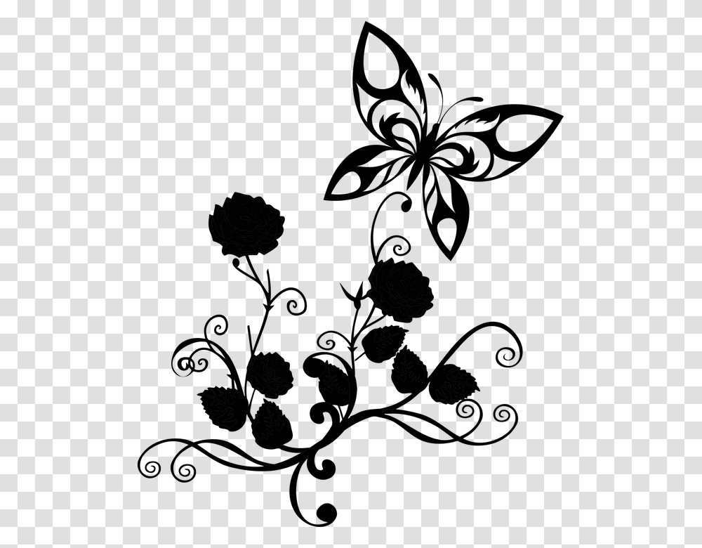 Butterfly Black N White, Gray, World Of Warcraft Transparent Png