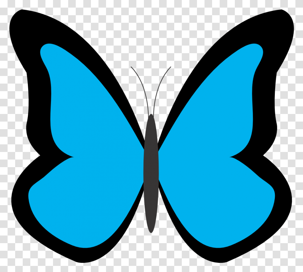 Butterfly Blue Simple Butterfly Clip Art, Pattern, Ornament, Animal, Insect Transparent Png