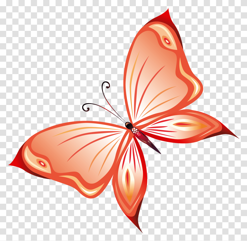 Нарисованная бабочка на белом фоне