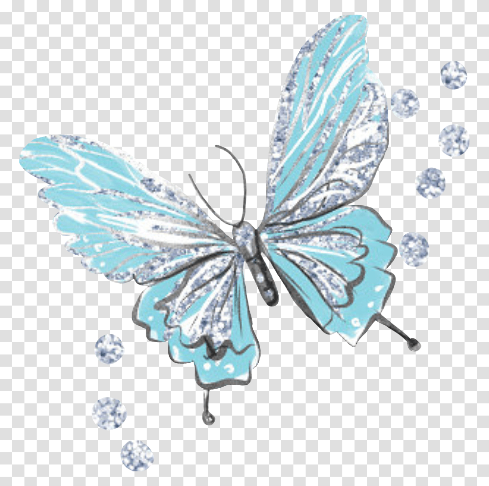Butterfly Butterflywings Blue Glitter Sparkly Cute Blue Sparkly Butterfly, Jewelry, Accessories, Accessory, Brooch Transparent Png