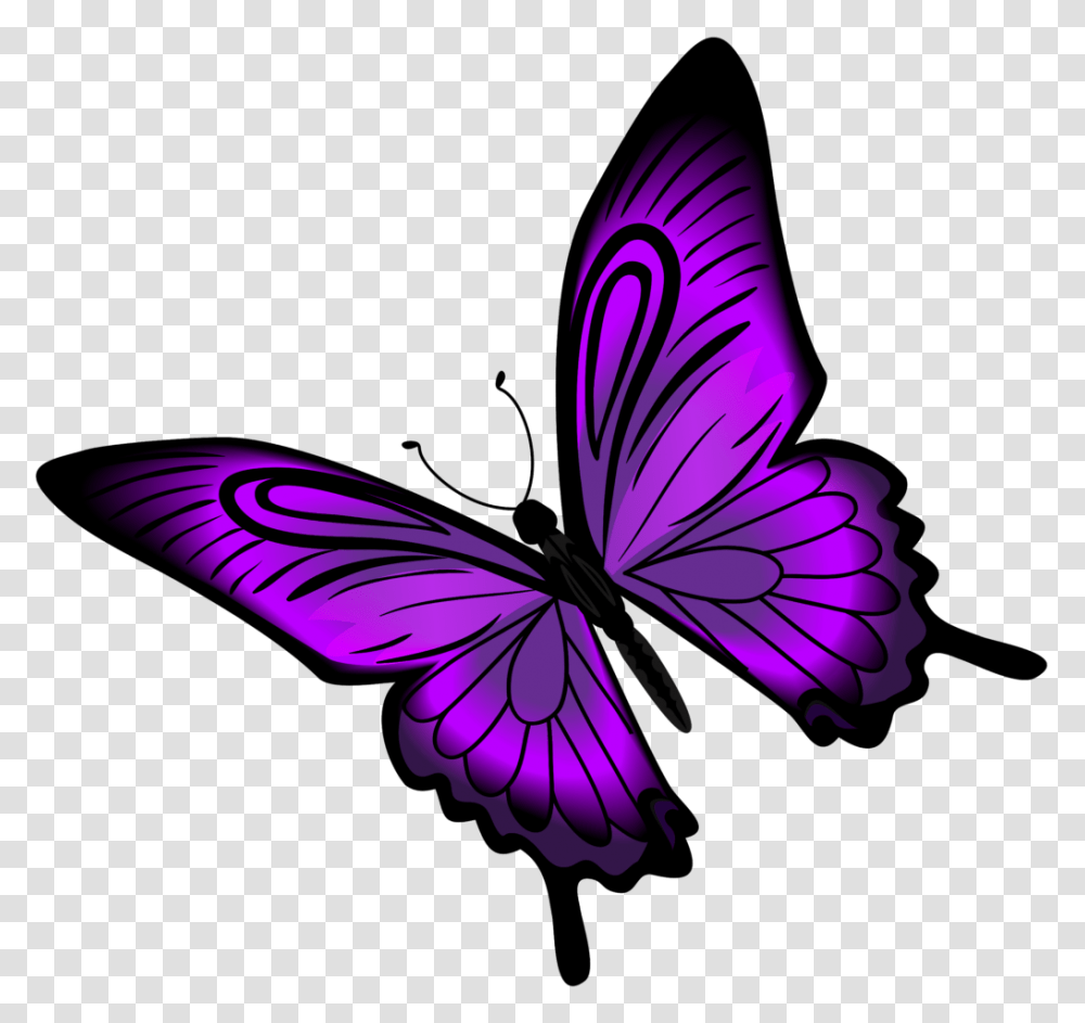 Butterfly Clip Violet Art, Insect, Invertebrate, Animal, Purple Transparent Png