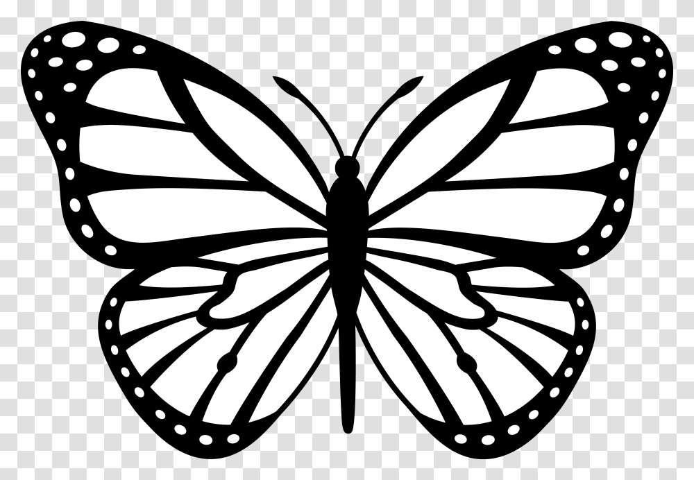Butterfly Clipart Black And White, Pattern, Stencil, Lamp, Insect Transparent Png