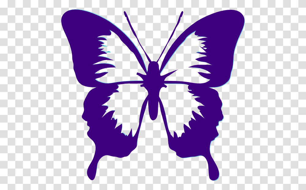Butterfly Clipart Cross Free Stock Butterfly Clip Art Purple Butterfly Clip Art, Stencil, Plant, Flower, Blossom Transparent Png