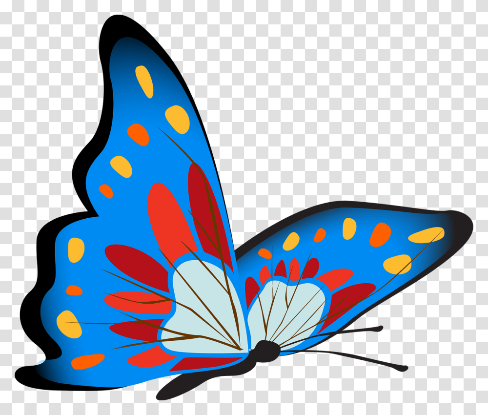 Butterfly Clipart Kupu Kupu Warna Biru, Graphics, Floral Design, Pattern, Bird Transparent Png