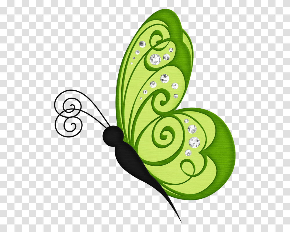 Butterfly Cookie Clipart Clip Art Images, Floral Design, Pattern, Green Transparent Png