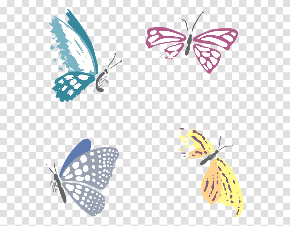 Butterfly Dead Death Insect Gloomy Multi Color, Invertebrate, Animal Transparent Png