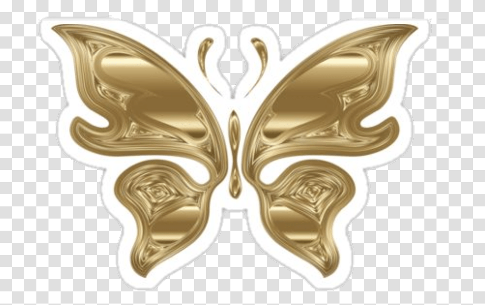 Butterfly Gold Golden Mariposa Dorada, Mask Transparent Png