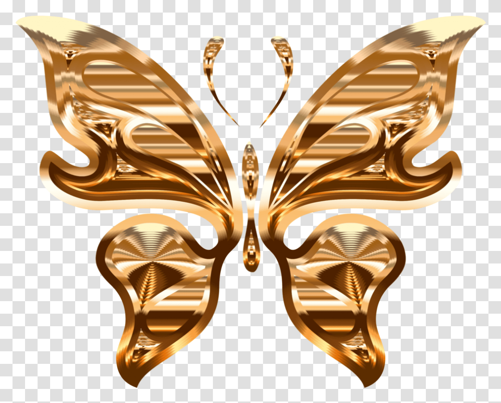 Butterfly Gold Jewellery Clipart Bronze Glitter Butterfly, Chandelier, Lamp, Mask Transparent Png