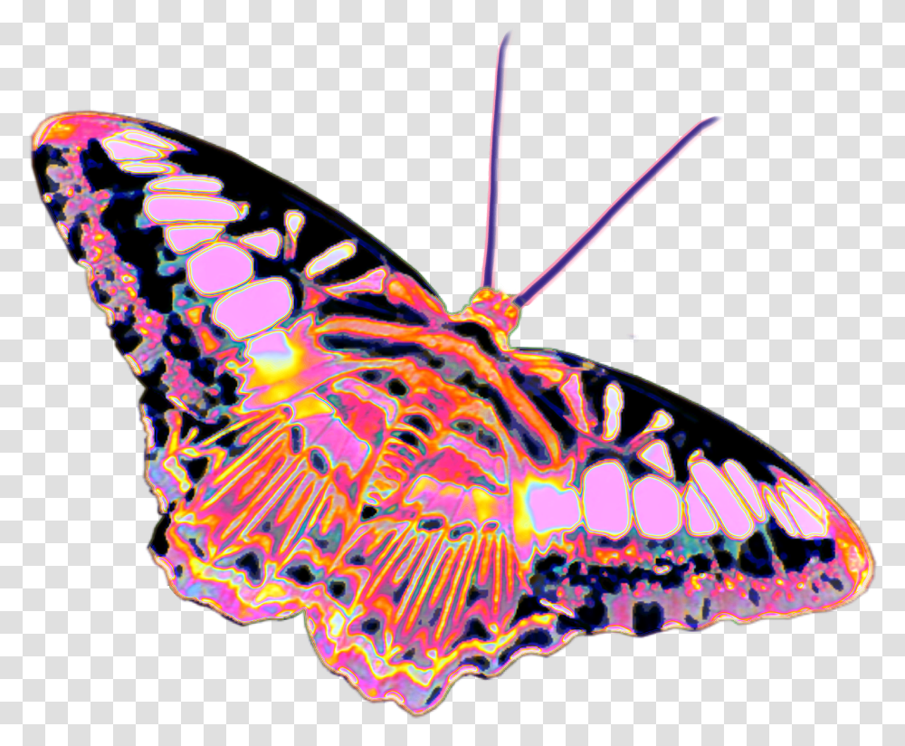 Butterfly Holo Holographic Colorful Rainbow Pastel Moth, Insect, Invertebrate, Animal Transparent Png