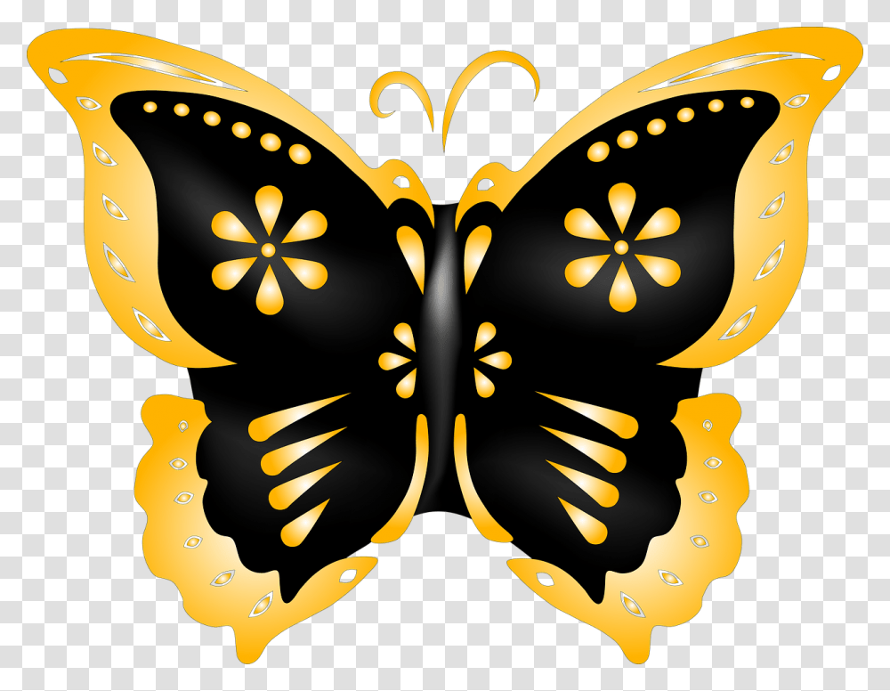 Butterfly Illustrate Nature Free Photo Papilio Machaon, Floral Design, Pattern Transparent Png