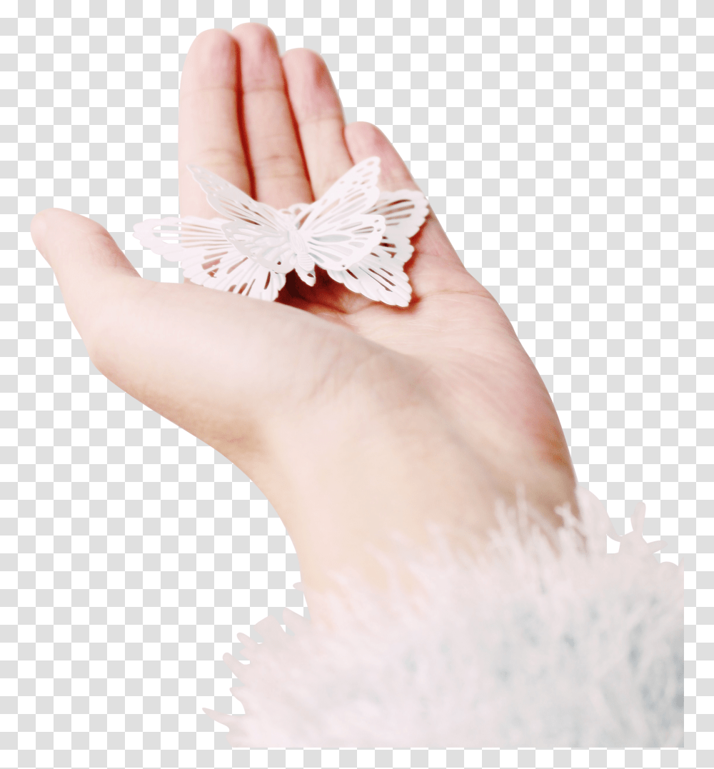 Butterfly In Hand Image Butterfly In Hand, Person, Human, Finger, Tattoo Transparent Png
