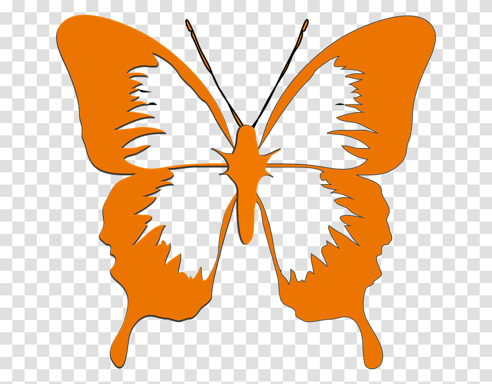 Butterfly Insect Animal Orange Blue, Pattern, Ornament, Stencil, Person Transparent Png