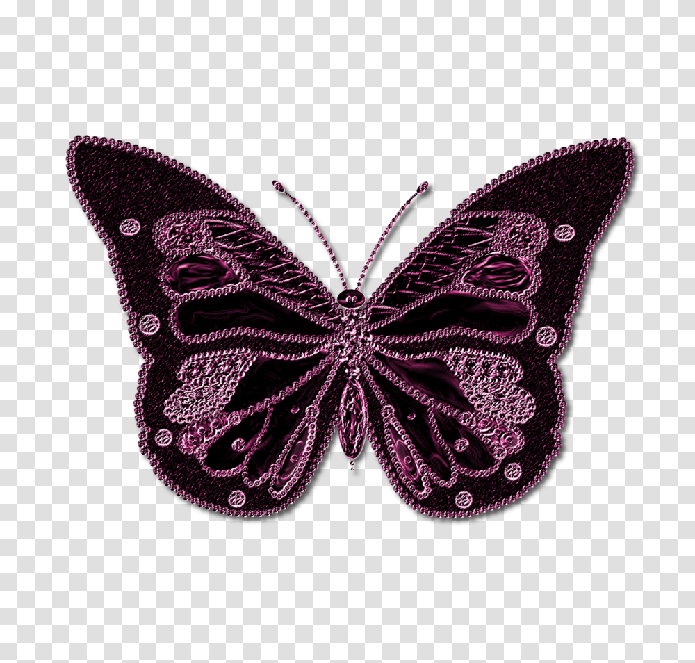 Butterfly, Insect, Purple, Velvet, Accessories Transparent Png