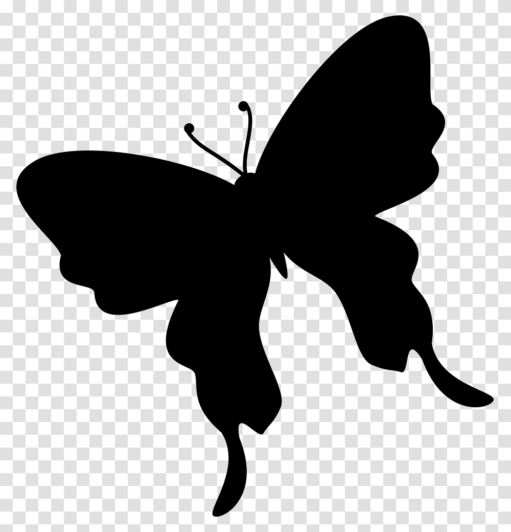 Butterfly Insect Silhouette Moth Silueta Mariposa Sin Fondo, Stencil, Dog, Pet, Canine Transparent Png