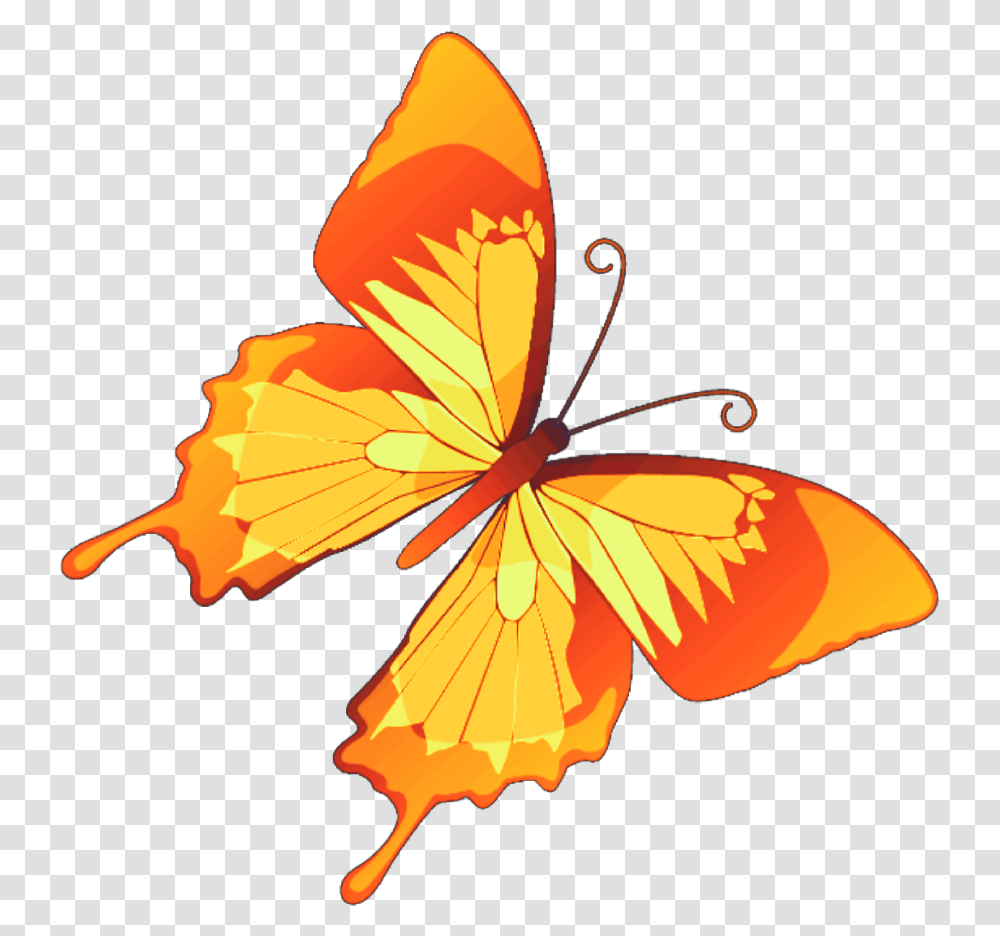 Butterfly Mariposa Diurna Day Diurnal Spring Butterfly Clipart Color, Plant, Flower, Blossom, Anther Transparent Png