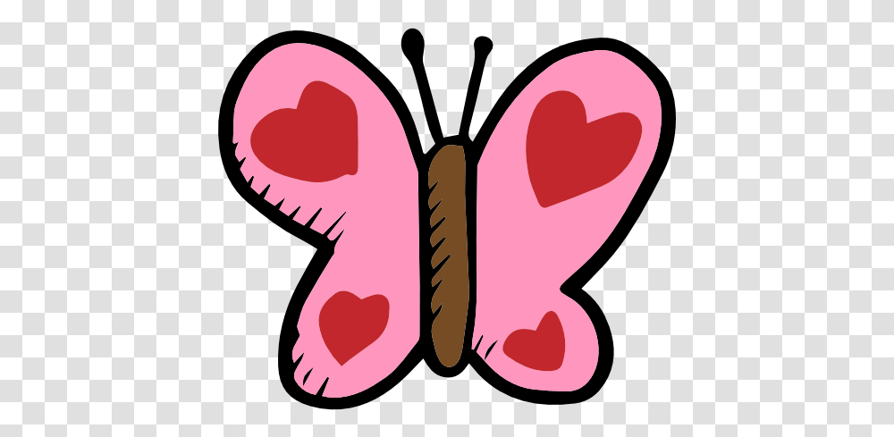 Butterfly Moths Hearts Insect Icon Valentines Day Butterfly Clipart, Label, Text, Mouth, Plush Transparent Png