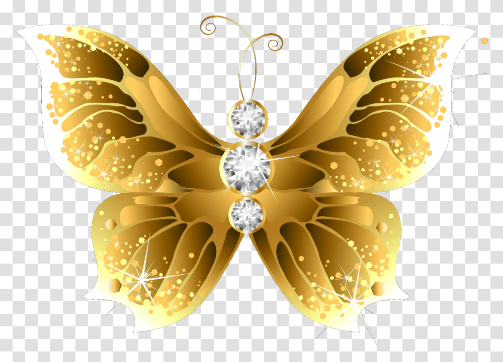Butterfly Net Insect Gold Clip Art Background Gold Butterfly, Jewelry, Accessories, Accessory, Lamp Transparent Png