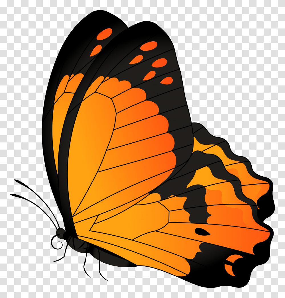Butterfly Orange Clip Art Gallery, Insect, Invertebrate, Animal, Kite Transparent Png
