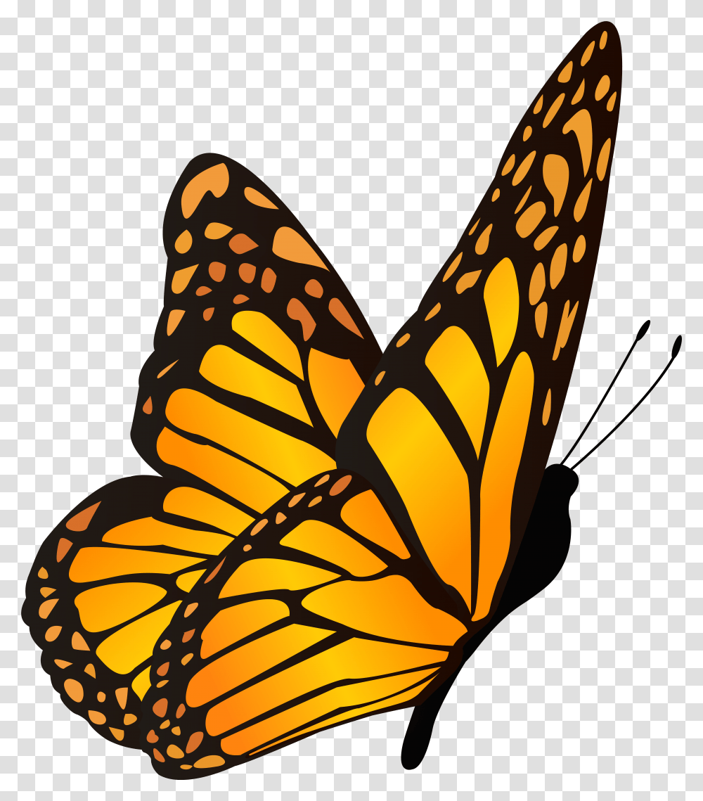 Butterfly Orange Yellow Clipart, Monarch, Insect, Invertebrate, Animal Transparent Png