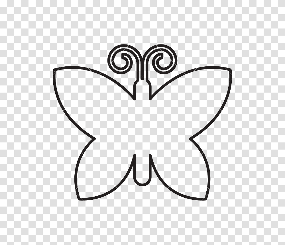 Butterfly Outline, Star Symbol, Emblem, Logo Transparent Png