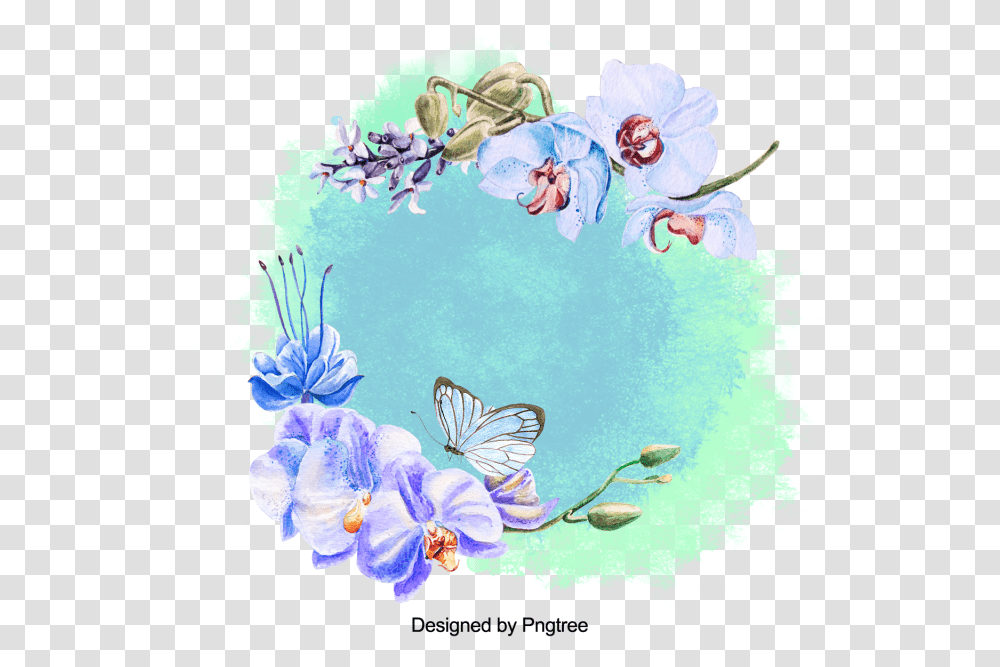 Butterfly Painting Watercolor Frame, Plant, Porcelain, Pottery Transparent Png
