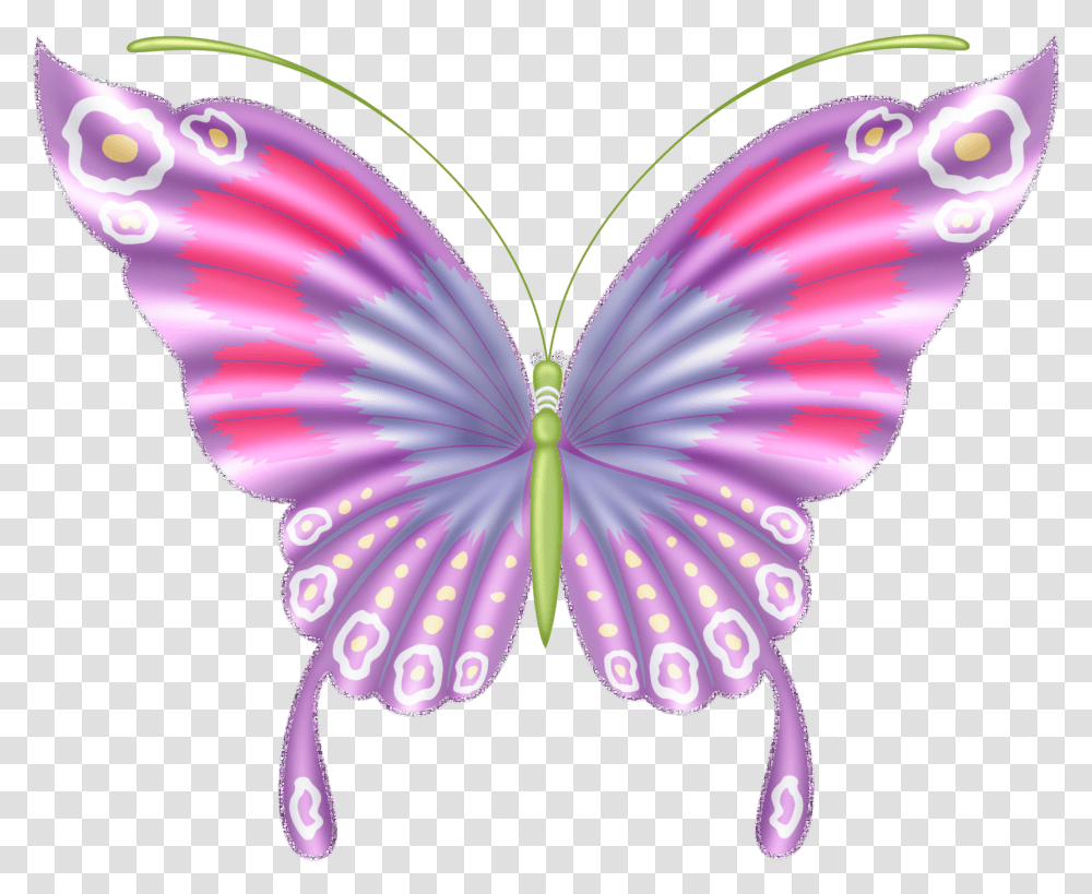 Butterfly, Pattern, Ornament, Purple, Fractal Transparent Png