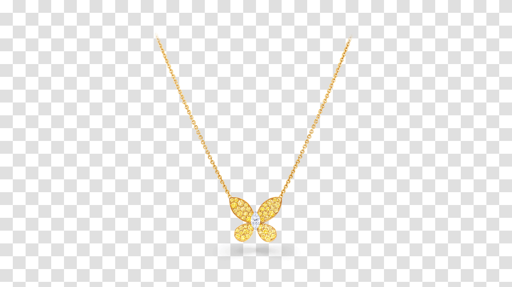 Butterfly Pendant Yellow And White Diamond Graff, Necklace, Jewelry, Accessories, Accessory Transparent Png