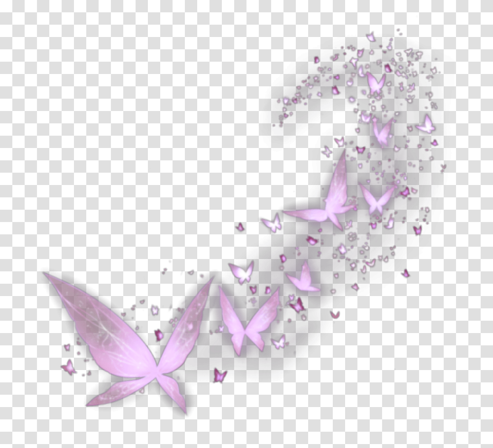 Butterfly Pinkbutterfly Pinkglitter Butterflysticker Illustration, Purple, Ornament Transparent Png