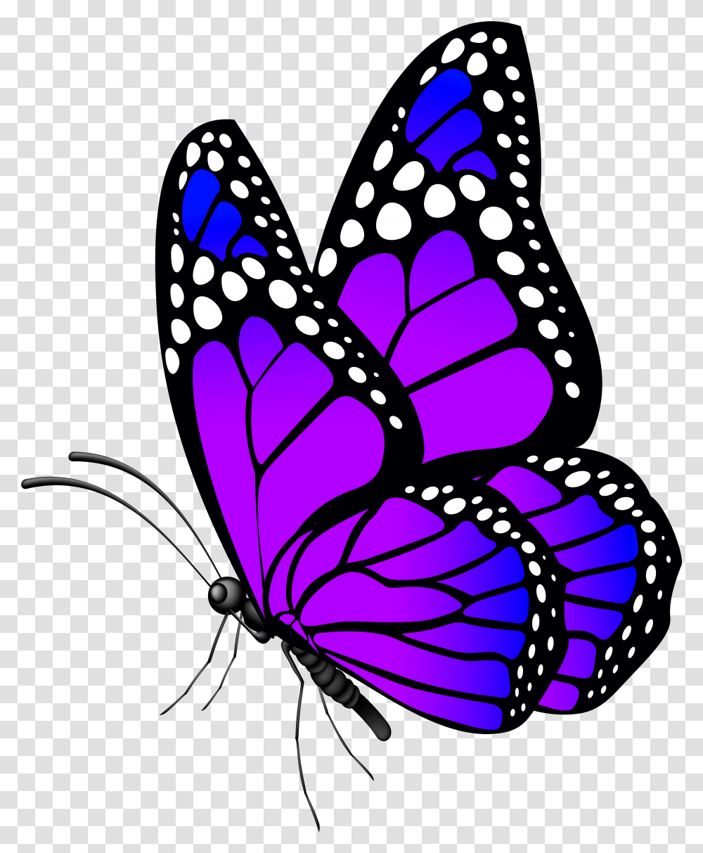 Butterfly Purple Clip, Insect, Invertebrate Transparent Png