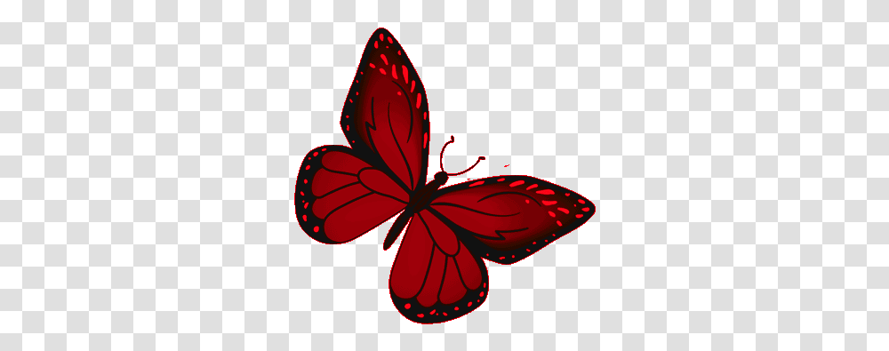Butterfly Red Gif Butterfly Red Monarch Discover & Share Red Butterfly Gif, Pattern, Ornament, Insect, Invertebrate Transparent Png