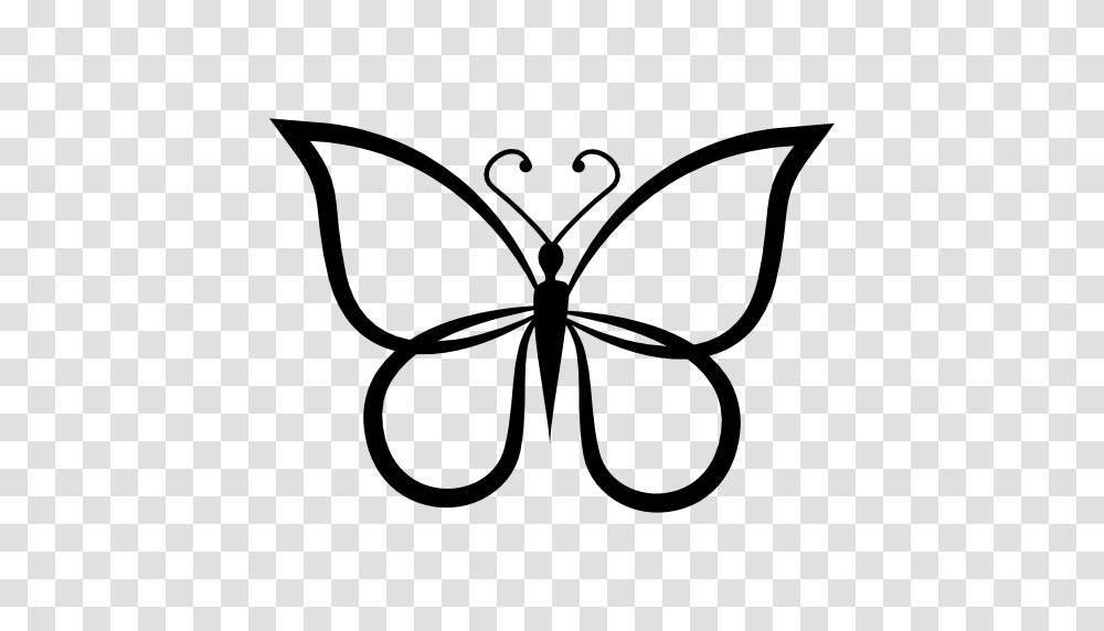 Butterfly Shape Outline Top View, Stencil, Spider, Invertebrate, Animal Transparent Png