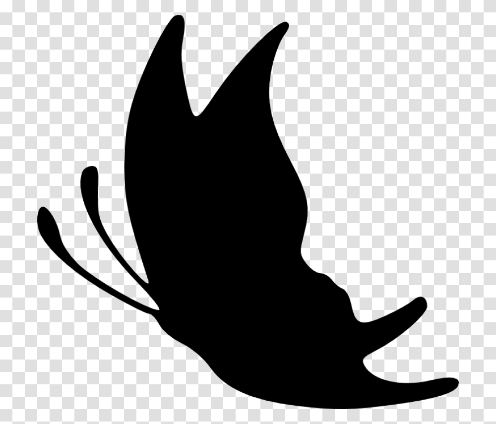 Butterfly Silhouette, Animal, Bird, Invertebrate, Slug Transparent Png