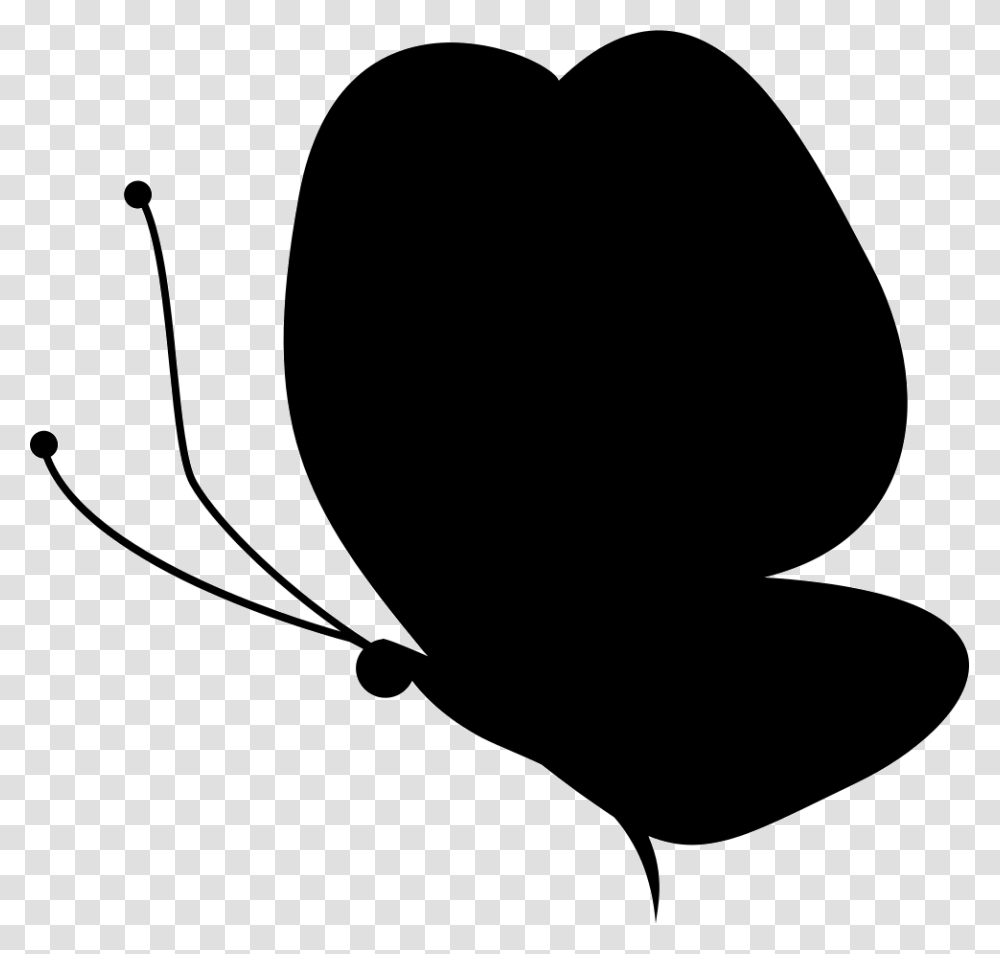Butterfly Silhouette Facing To Left Siluetas Animadas De Mariposas, Stencil, Heart, Mustache Transparent Png