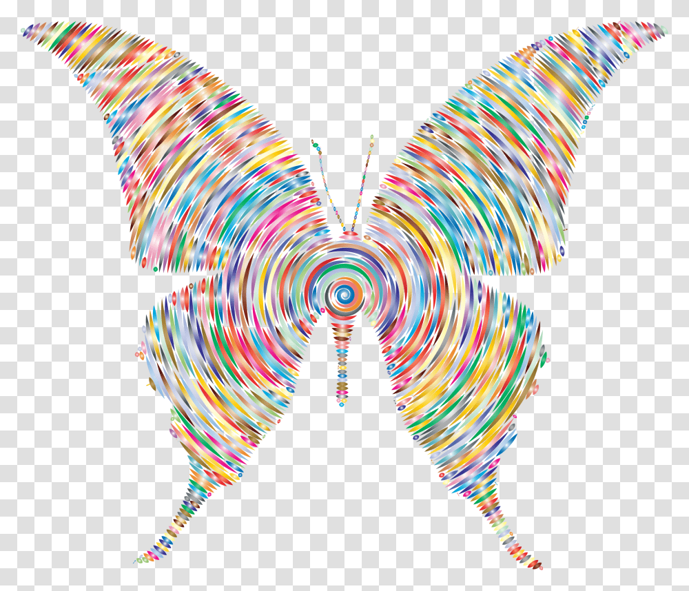 Butterfly Silhouette, Ornament, Pattern, Fractal Transparent Png