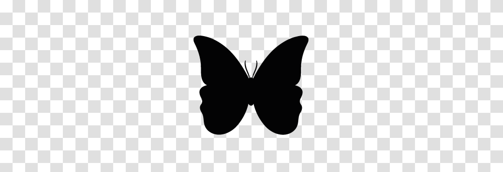Butterfly Silhouette Silhouette Of Butterfly Clipart, Mustache Transparent Png