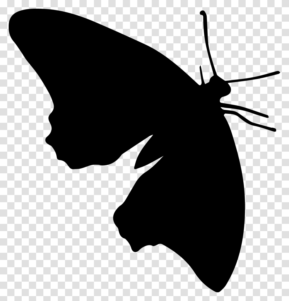 Butterfly Silhouette, Stencil, Person, Human Transparent Png