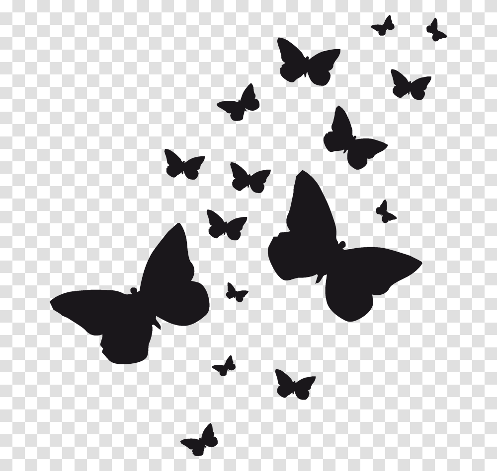 Butterfly Silhouette, Logo, Trademark Transparent Png