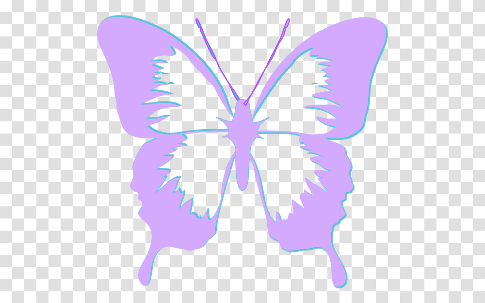 Butterfly Svg Clip Arts 600 X 563 Px Purple And Pink Butterfly Clipart, Stencil, Plant, Flower, Blossom Transparent Png
