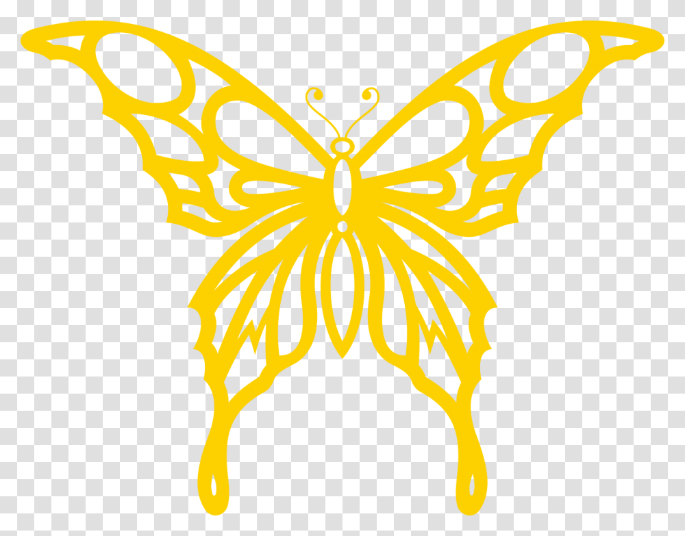 Butterfly Tattoo Stencil Drawing, Logo, Trademark Transparent Png