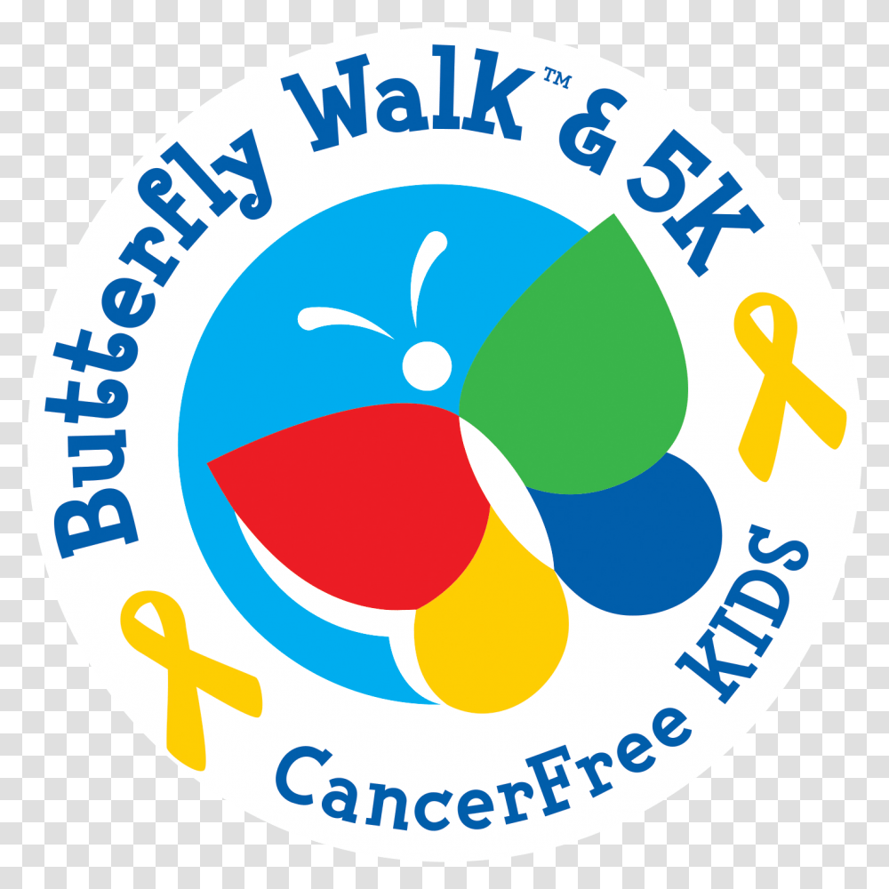 Butterfly Walk For Cancerfree Kids, Logo, Trademark, Label Transparent Png