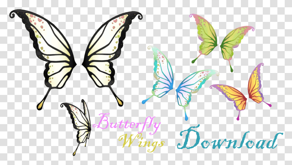 Butterfly Wings Anime Butterfly Wings, Floral Design, Pattern Transparent Png