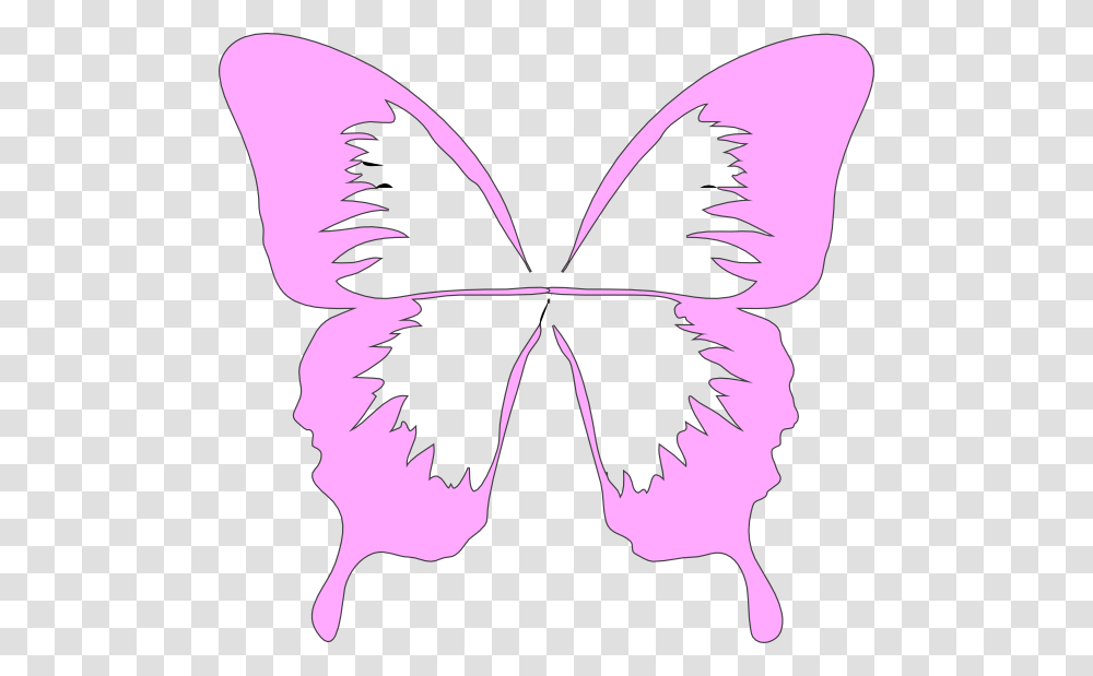 Butterfly Wings Clip Art At Clker, Drawing, Stencil, Hibiscus Transparent Png