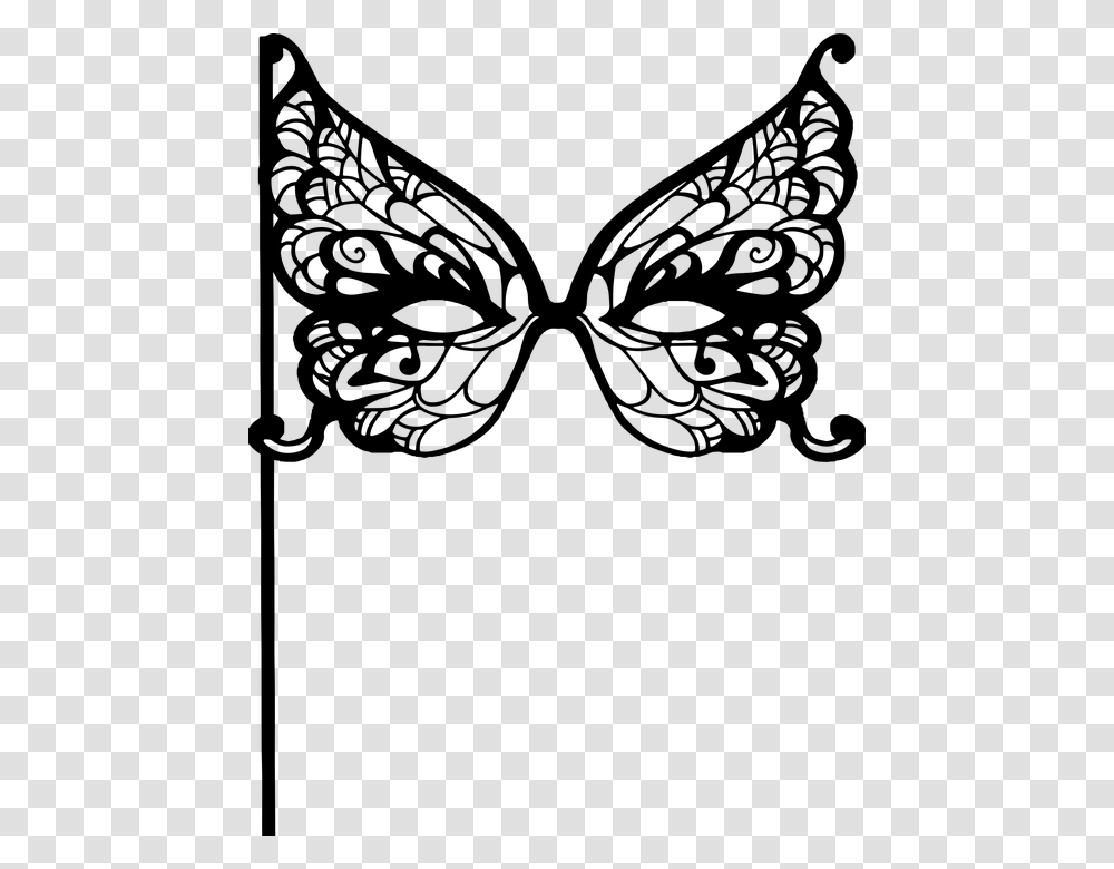 Butterfly Wings Masquerade Mask, Gray, World Of Warcraft Transparent Png